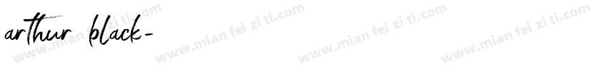 arthur black字体转换